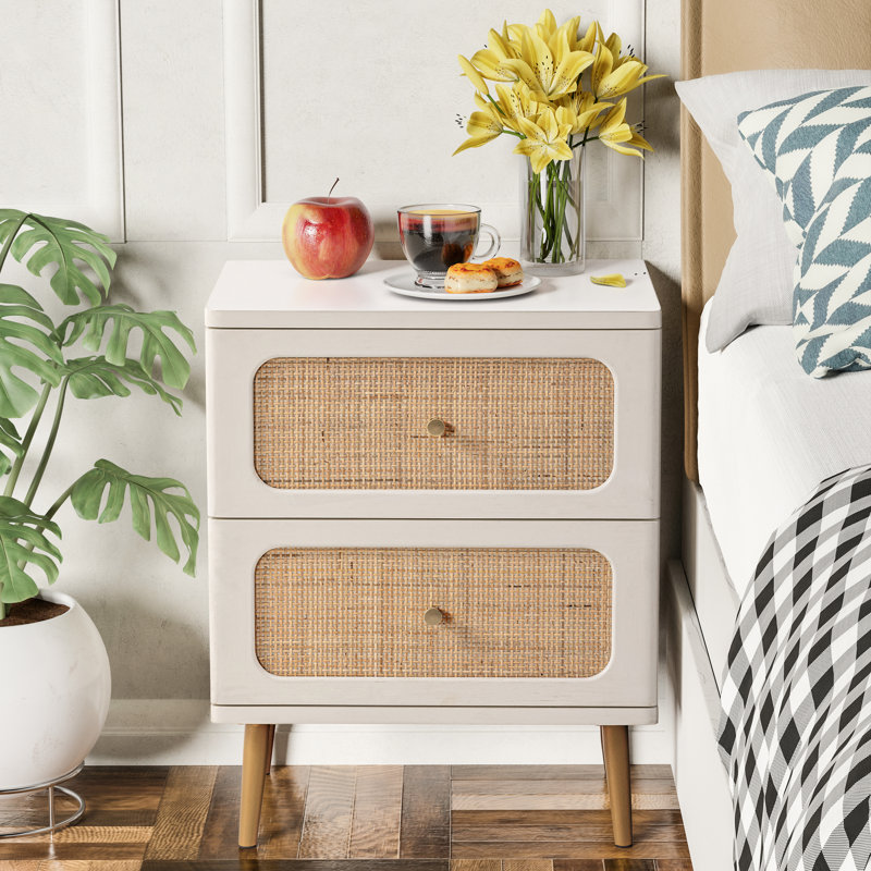 Woven nightstand discount